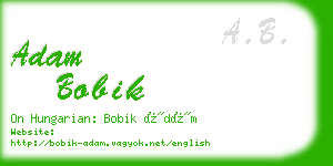 adam bobik business card